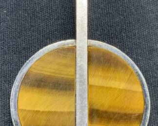 AD Sterling Silver Tigers Eye Pendant, Denmark
