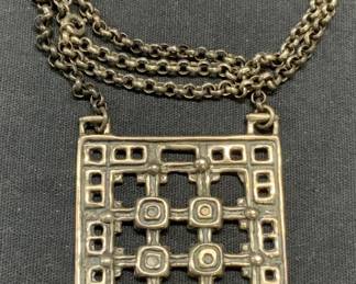 DAVID ANDERSEN Sterling Silver Pendant Necklace
