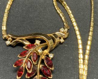 TRIFARI Gold atone Crystal Pendant Necklace
