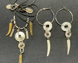 2 SWAROVSKI Crystal Pendant Necklace & Earrings
