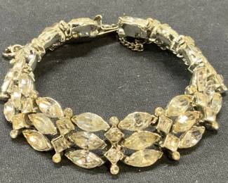 KRAMER Silver Tone Crystal Bracelet
