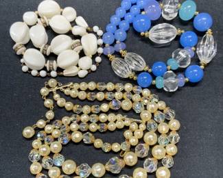 3 TRIFARI, LAGUNA Beaded Crystal Necklaces, More

