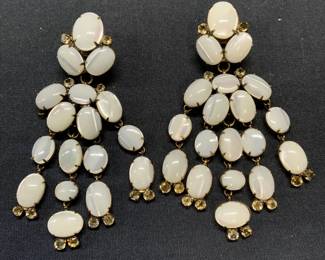IRADJ MOINI Moonstone Cabochon Chandelier Earrings
