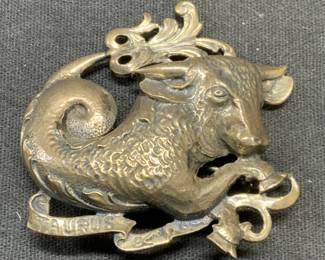 STERLING BY ONI Sterling Silver Taurus Brooch
