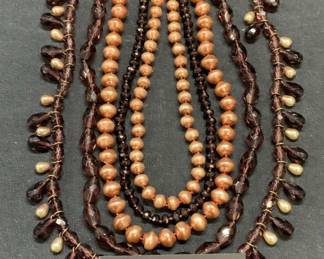 RJ GRAZIANO Faux Pearl & Crystal Necklace
