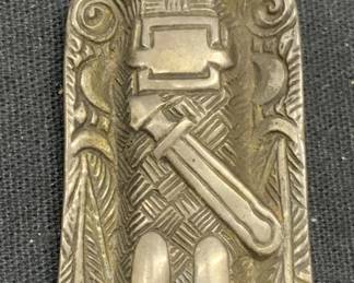 DAVID ANDERSEN Sterling Silver Viking Fig Brooch
