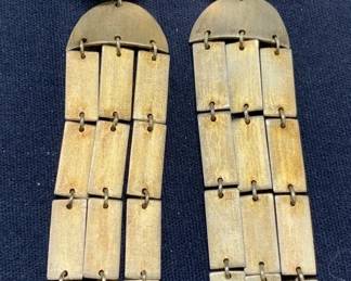 ZOJA Sterling Silver Gold Plate Dangle Earrings
