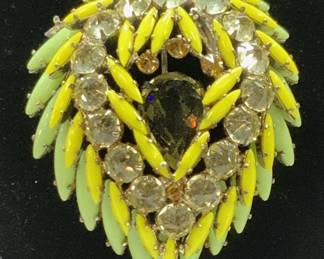 SCHREINER Handmade Nouveau Brooch
