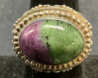 SAJEN Sterling Silver Raw Ruby Ring
