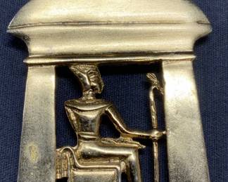 KENNETH LANE Egyptian Revival Pendant Necklace 60s
