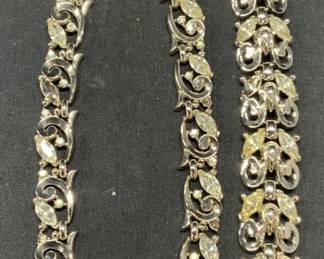 3 TRIFARI Silver Tone Crystal Jewelry Set
