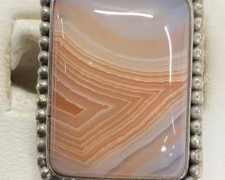 Sterling Silver Agate Ring
