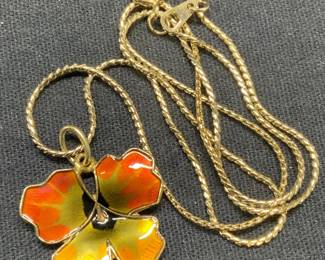 DAVID ANDERSEN Sterling Silver Pendant Necklace
