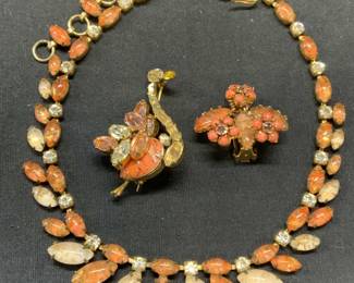 3 SCHREINER Pink Necklace, Brooch, More

