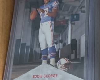 .9 Eddie George Vintage Silver Football Card