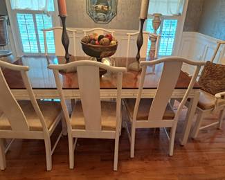Asian Inspired Dining Table w/8 Chairs (part of matching dining set)