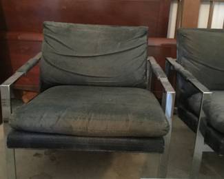 (2 available)  Milo Baughman Arm Chairs (need to be reupholstered)