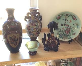 Oriental Vases & Plate