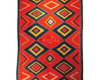 Navajo Transitional Germantown Weaving Circa 1890