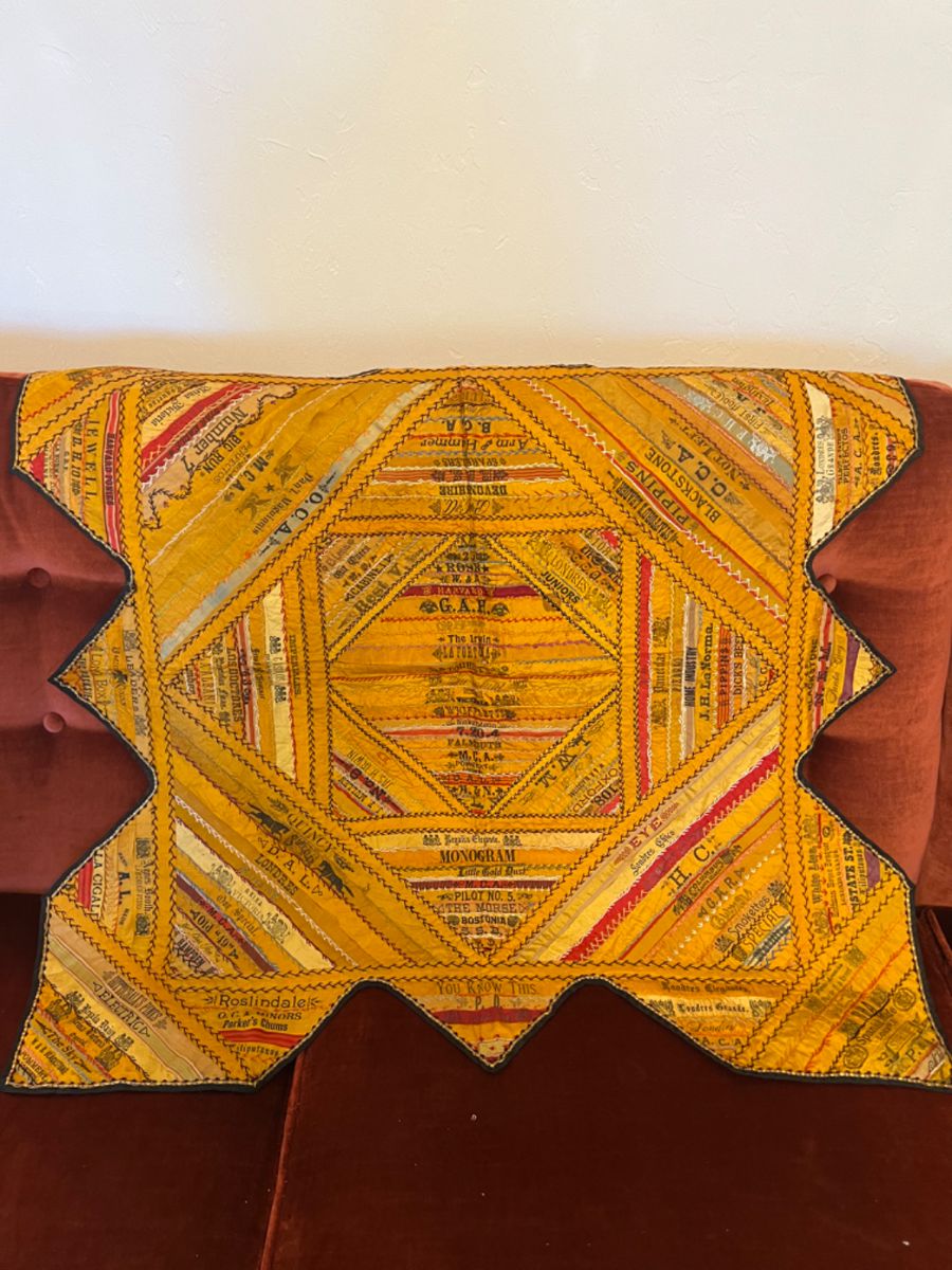 Old cigar band quilt 