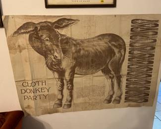 1913 donkey game on cloth