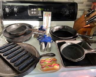 Cast iron skillets etc