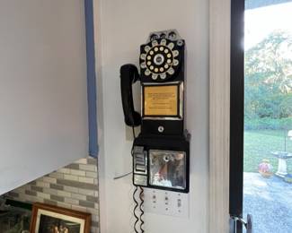 Old fashioned wall phone replica (works)
