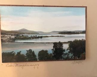 Signed hand colored photo