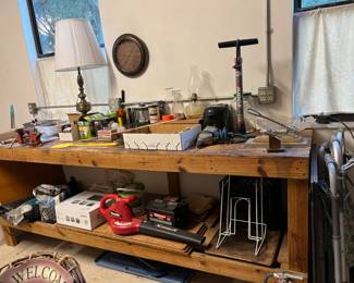 Workbench of tools, miscellaneous 