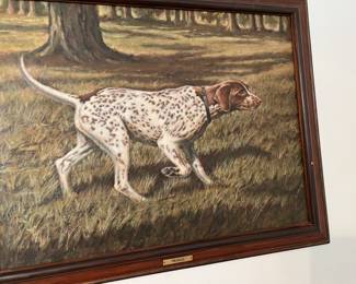 Bird dog/ pointer oil painting