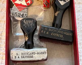 Old Pre-fed ex/UPS delivery company items.