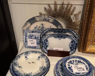 Flow Blue and Blue Willow