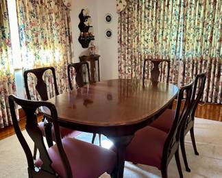 Dining Table can seat up to 8 people.