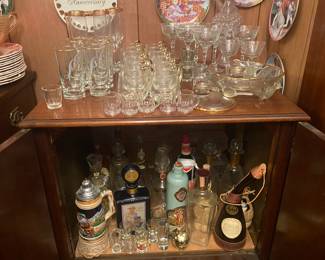 Vintage barware and crystal