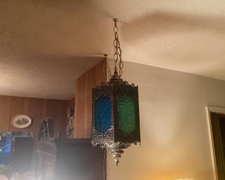 Vintage swag lamp