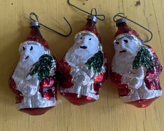 Vintage Hand Blown Glass Christmas Ornaments
