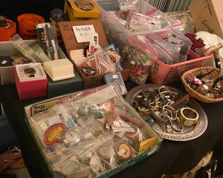 Vintage Costume Jewelry Grab bags, Vintage Character watches, vintage watches, trinkets, bits and bops.