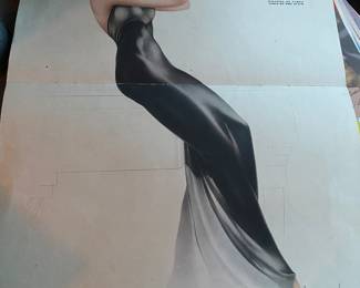 Vintage Vargas Pin Up Centerfold Esquire Magazine 1950s