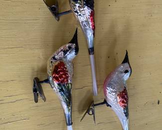 Vintage Hand Blown Glass Christmas Ornaments