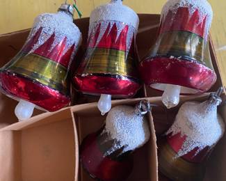 Vintage Hand Blown Glass Christmas Ornaments