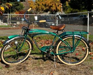 1958 Schwinn Green Phantom Bike - Low miles, original tires