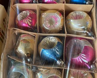 Vintage Hand Blown Glass Christmas Ornaments