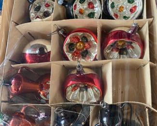 Vintage Hand Blown Glass Christmas Ornaments