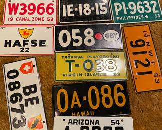 Vintage General Mills 50 States Bicycle License Plates