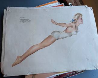 Vintage Vargas Pin Up Calendar Prints