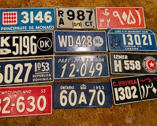Vintage General Mills International Bicycle License Plates