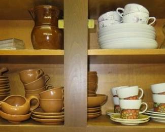 Vintage Iroquois Russel Wright Casual Brown  Dinner Set