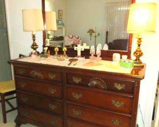 Solid Genuine Mahogany Dresser with Mirror by Kling Furniture