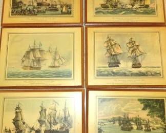 American Naval Scenes Wall Plaques