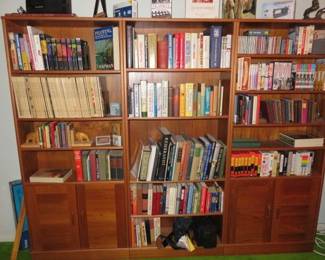 Domino Mobler 3 Piece Mid Century Modern Danish Teak  Wall Unit Bookshelf